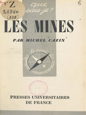 cover image of Les mines